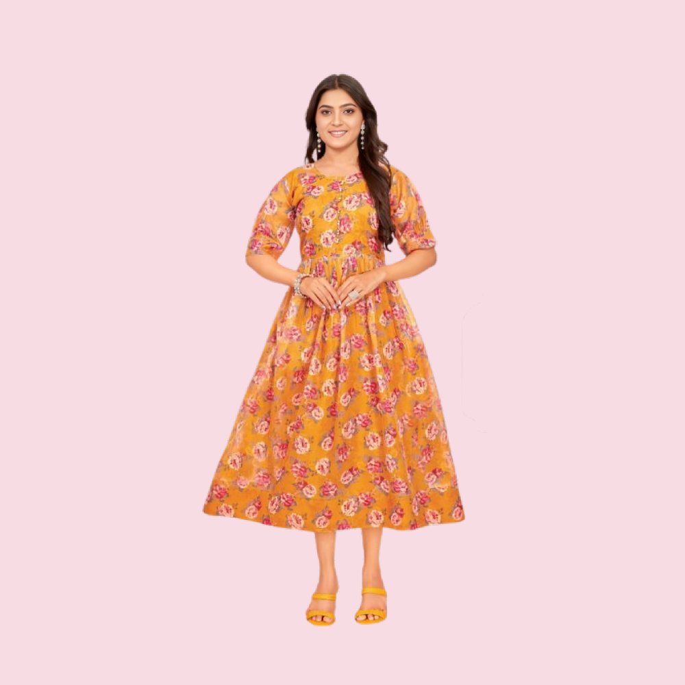 STARLINK : Women’s Tissue Stitched Printed Kurti for Girls Kurta