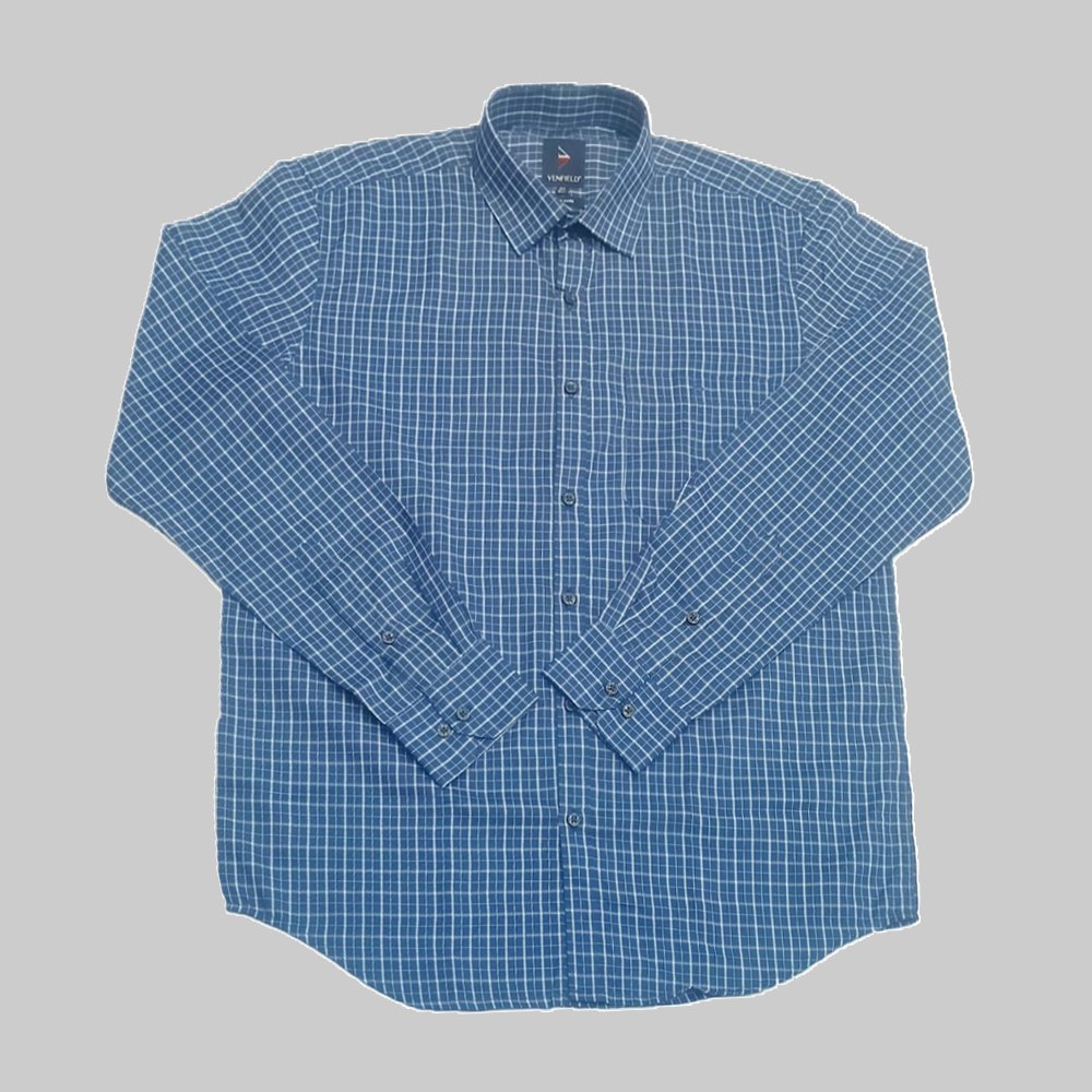 VENFIELD :  Men’s Cotton  Full Sleeve Checkered Smart Fit