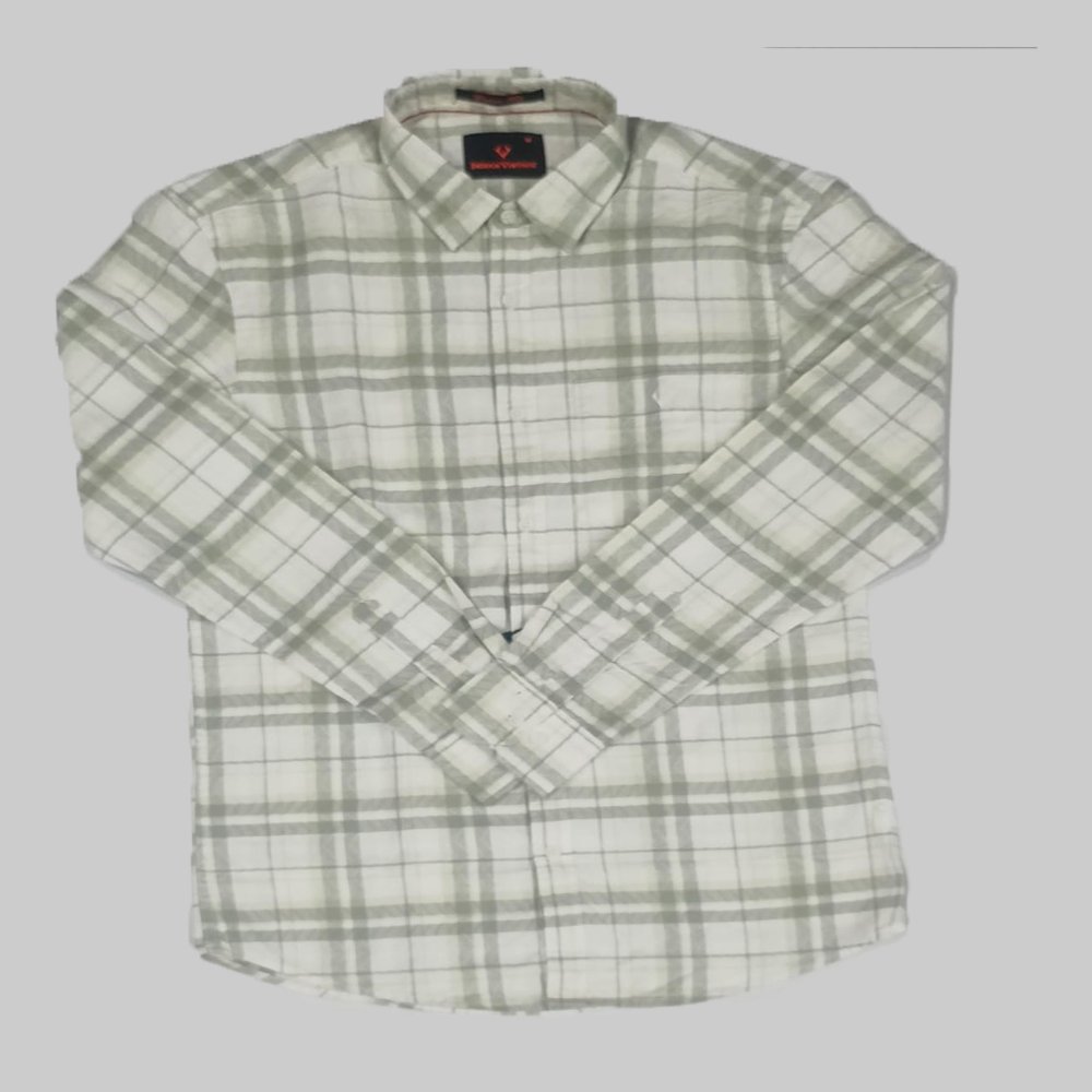 INDIAN VINTAGE  :  Men’s Cotton  Full Sleeve Checkered Smart Fit