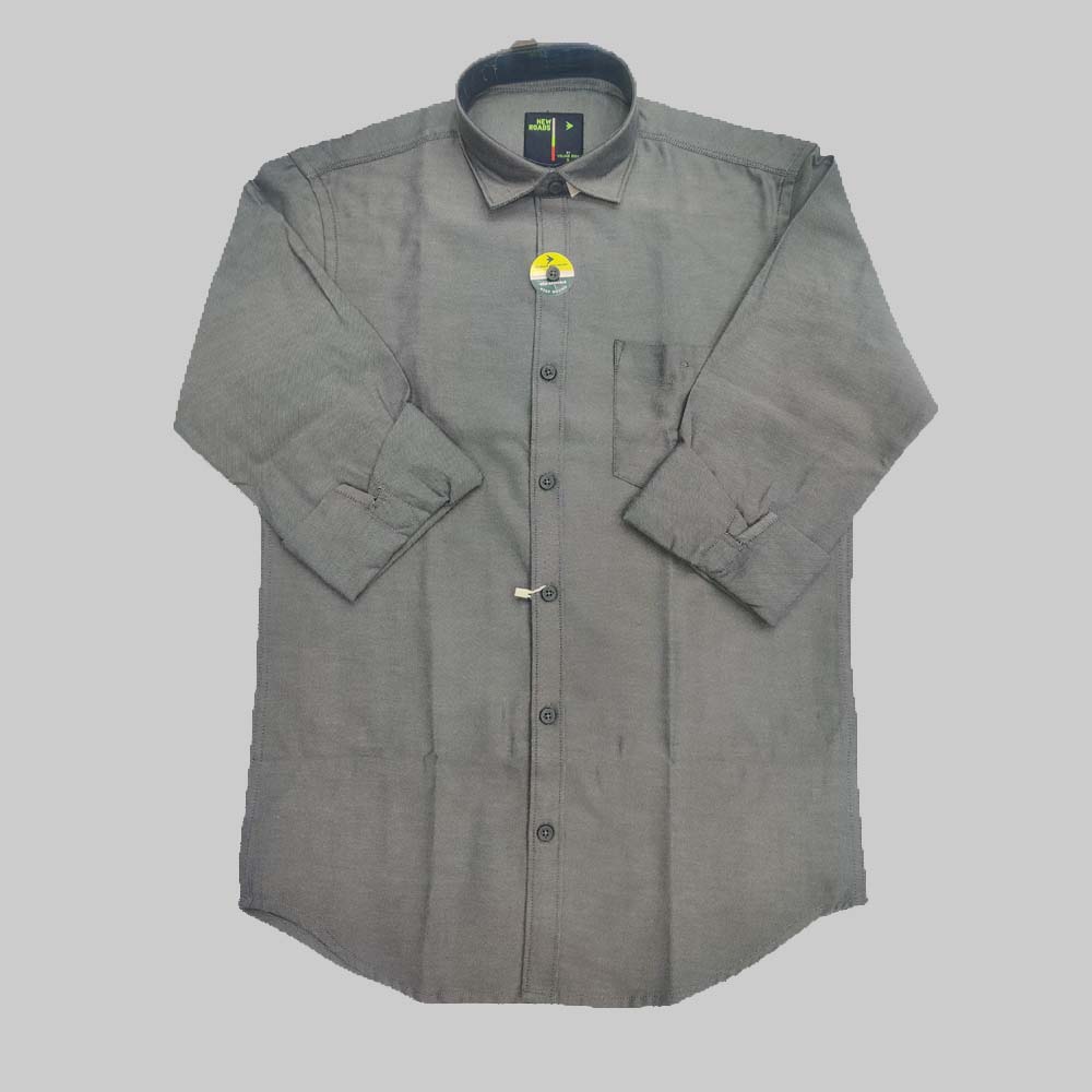 NEWROADS : Men’s Solid Slim Fit Casual Shirt, Full Sleeve Shirt for Casual Wear & Formal Wear
