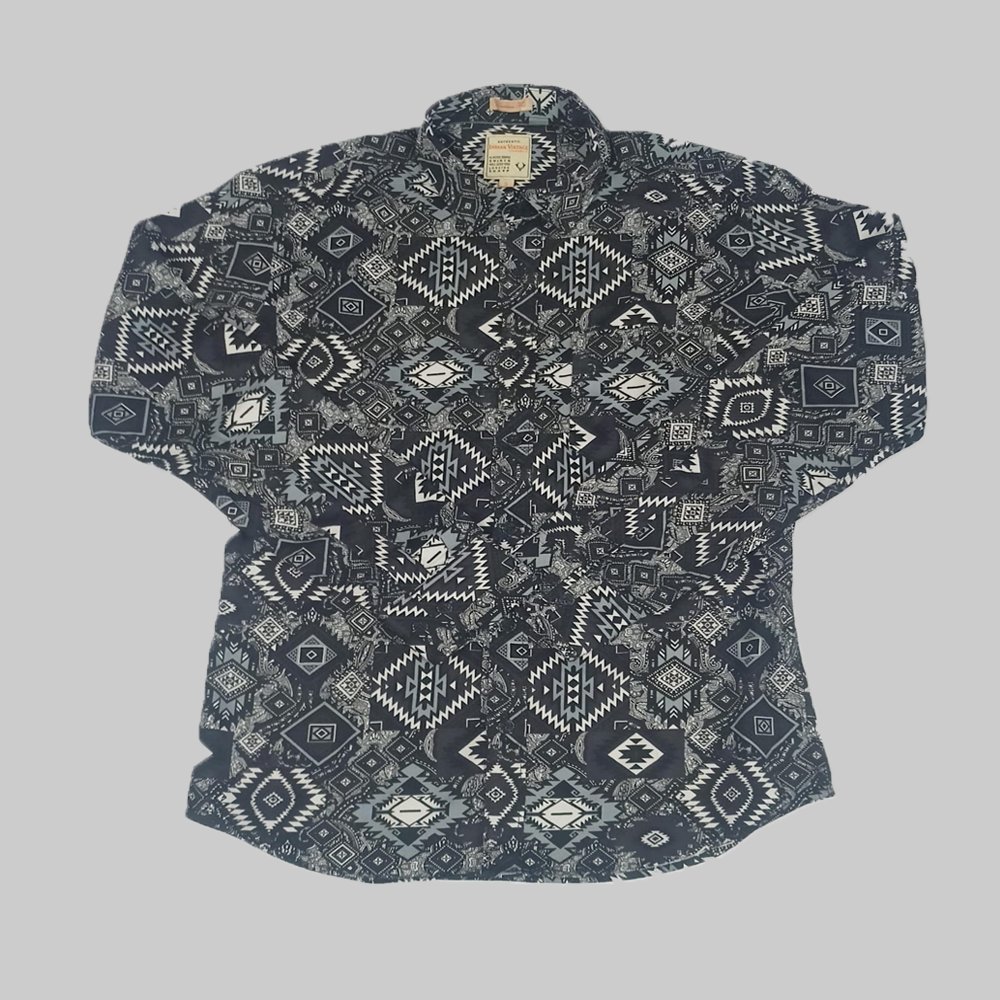 INDIANVINTAGE :  Men’s Cotton Casual Full Sleeve Printed Shirt