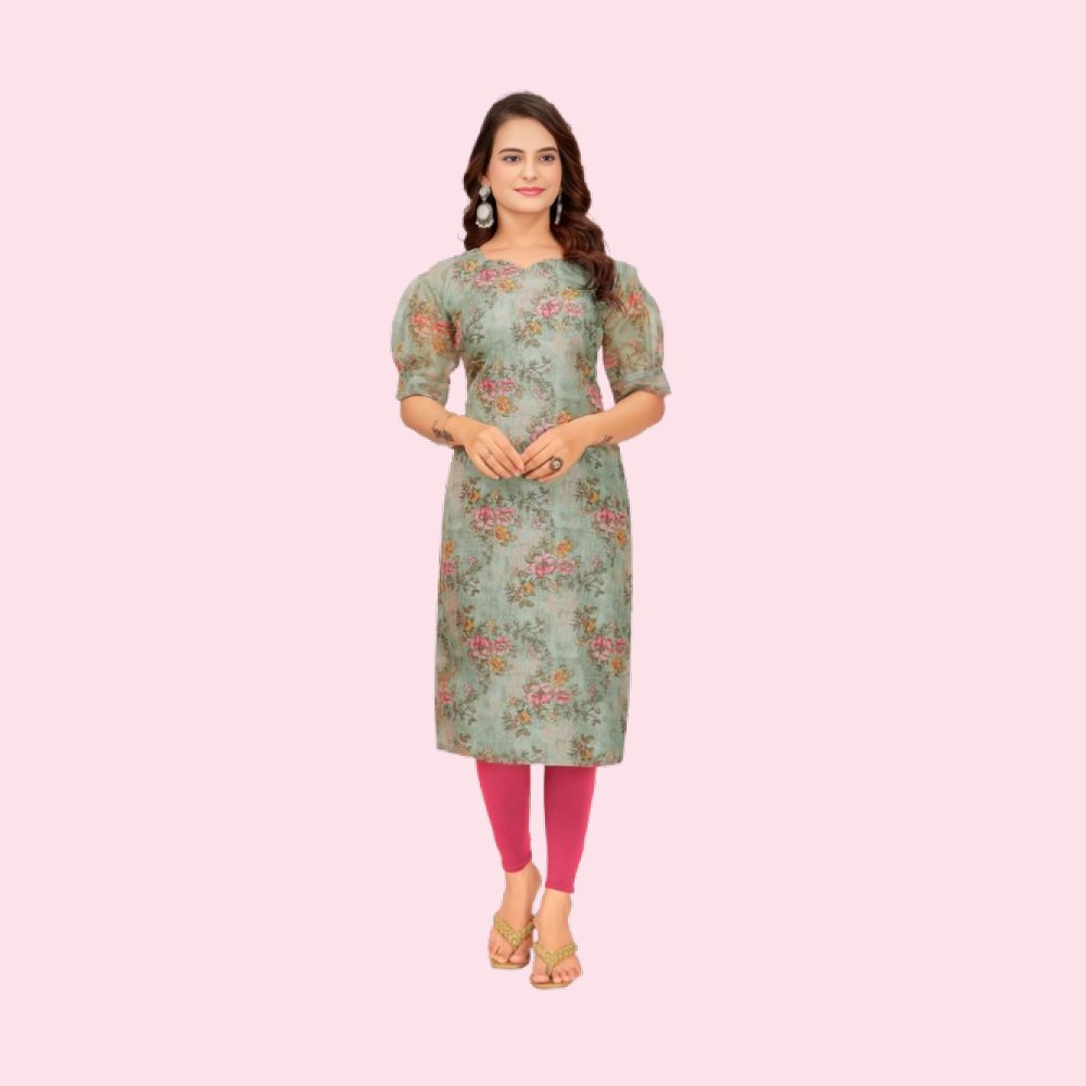 STARLINK :  Women’s Straight Printed Kurti With Crepe Lining
