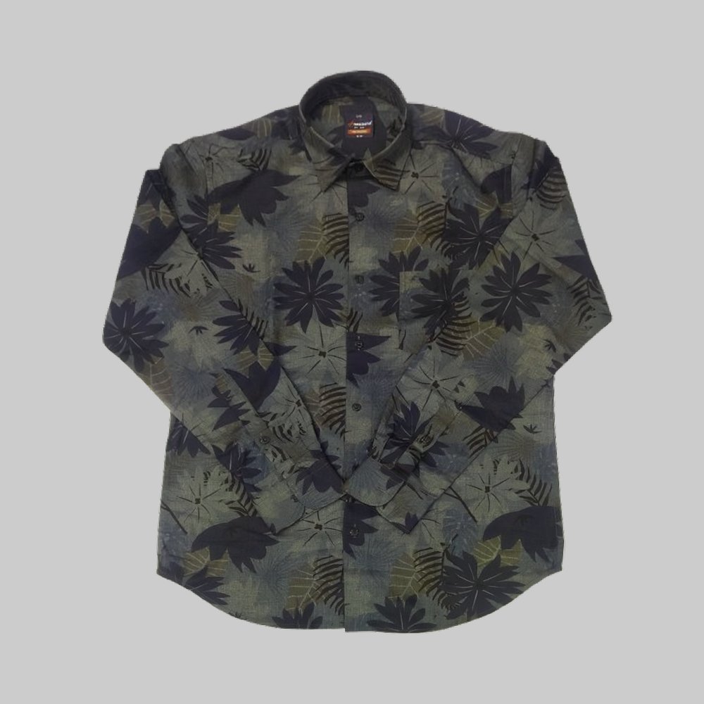 SERO : Men’s Solid Regular Fit Printed  Shirt full Sleeve