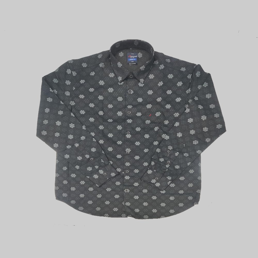 FREEZONE : Men’s Solid Cotton Rich Formal Shirt | Plain | Full Sleeve-Regular Fit
