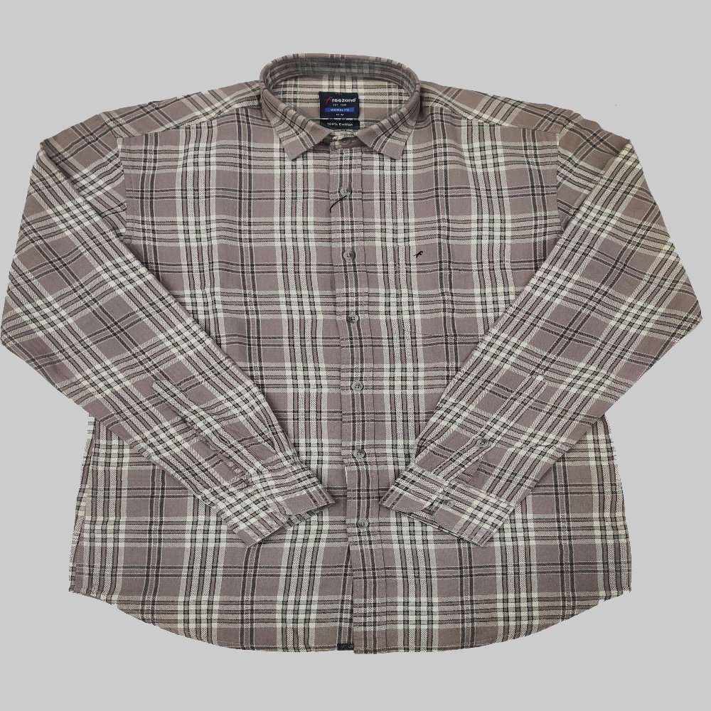FREEZONE : Men’s Solid Cotton Rich Formal Shirt | Plain | Full Sleeve-Regular Fit
