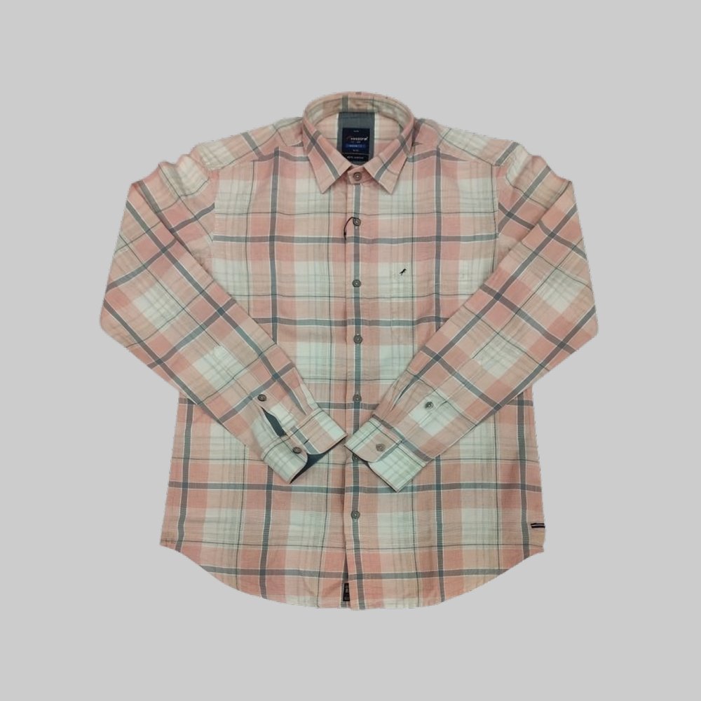 FREEZONE : Men’s Solid Cotton Rich Formal Shirt | Plain | Full Sleeve-Regular Fit