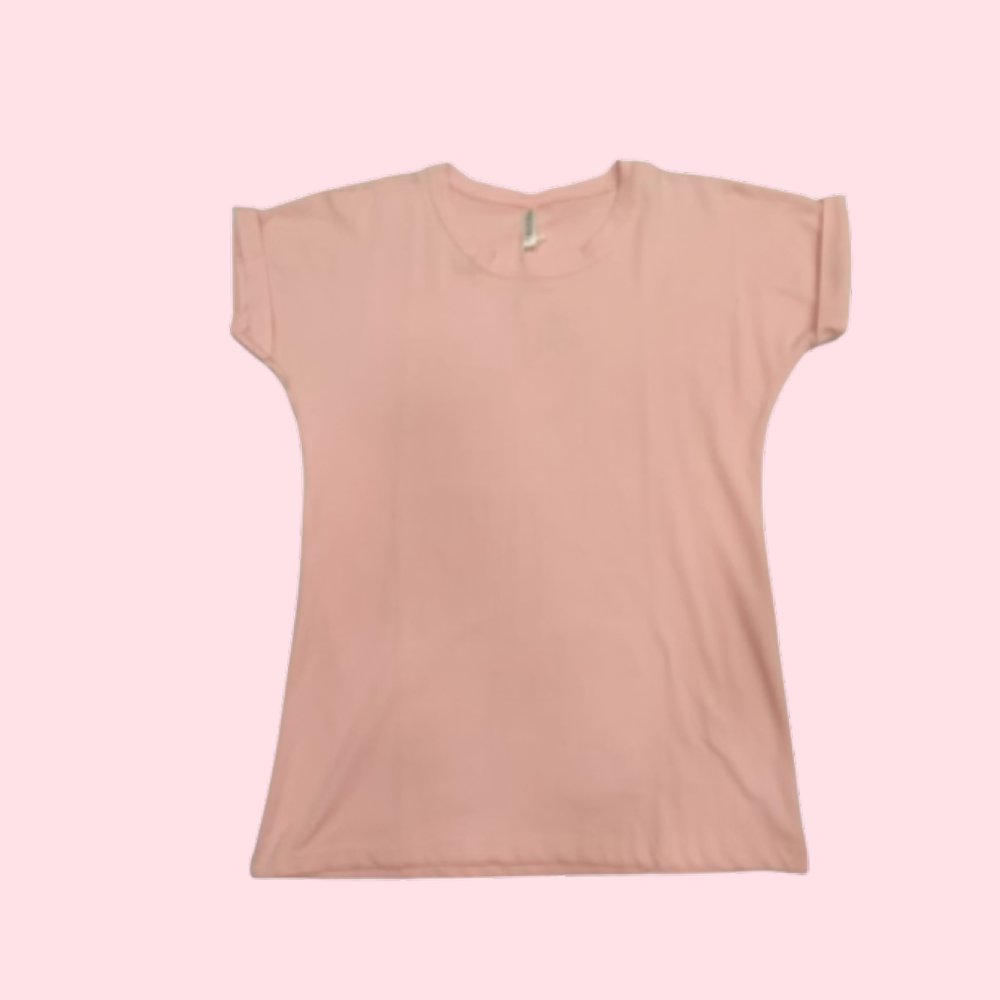 WOMENS : Plain Round Neck Regular Fit T-Shirt