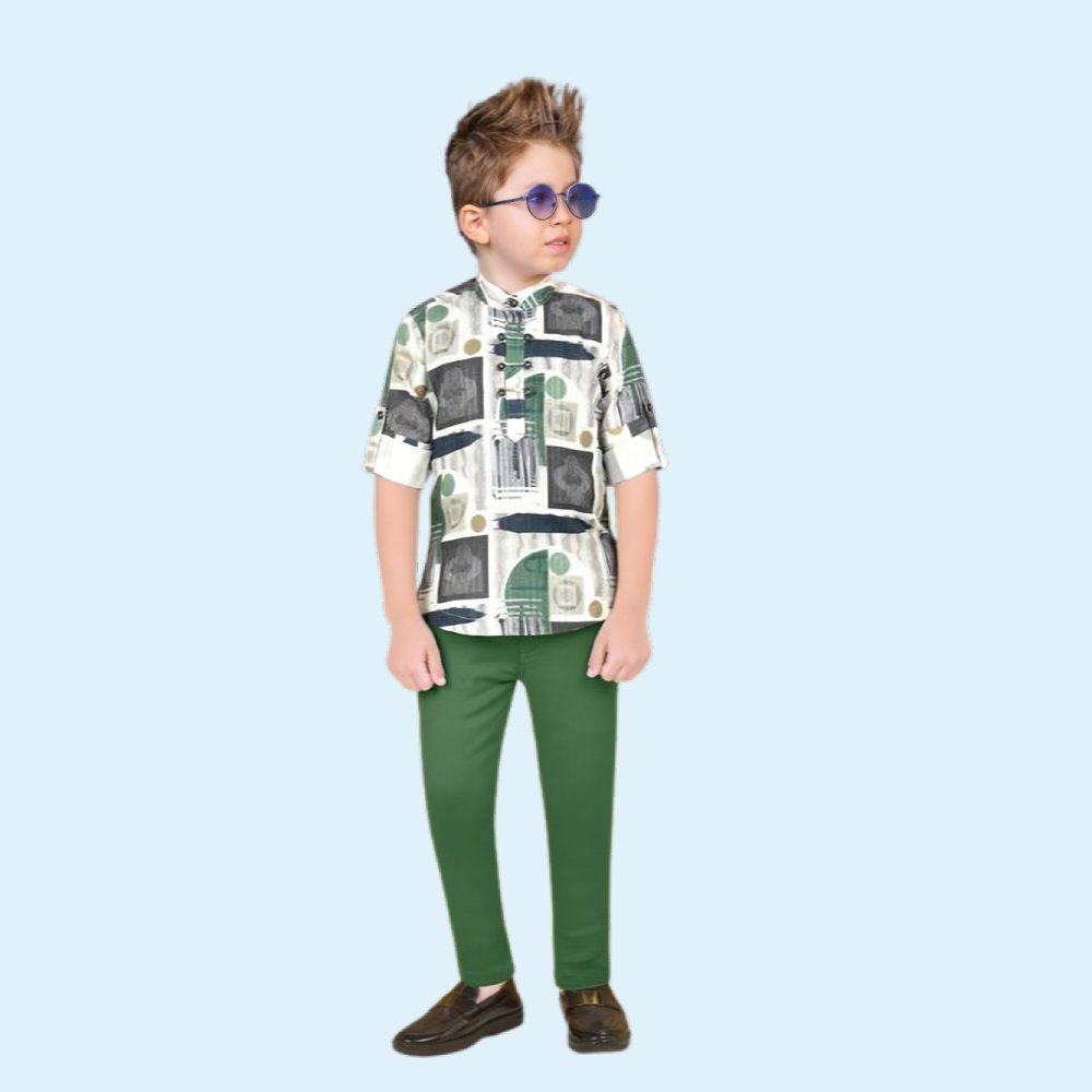 TOEFL : Trendy Boys Shirt And Pant Set