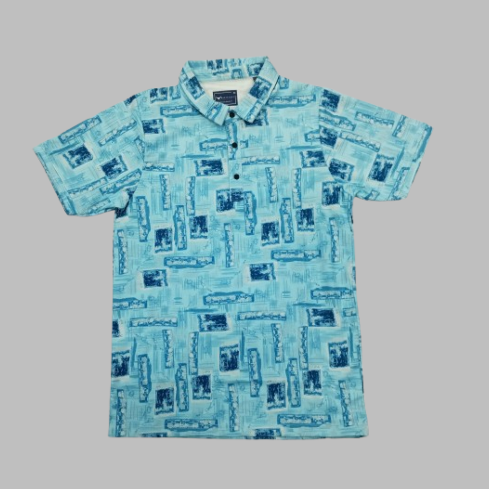 RAODIOLOGY :  Men’s Polo Collar  Neck Printed Regular Fit Half Sleeve T-Shirt | Casual Wear