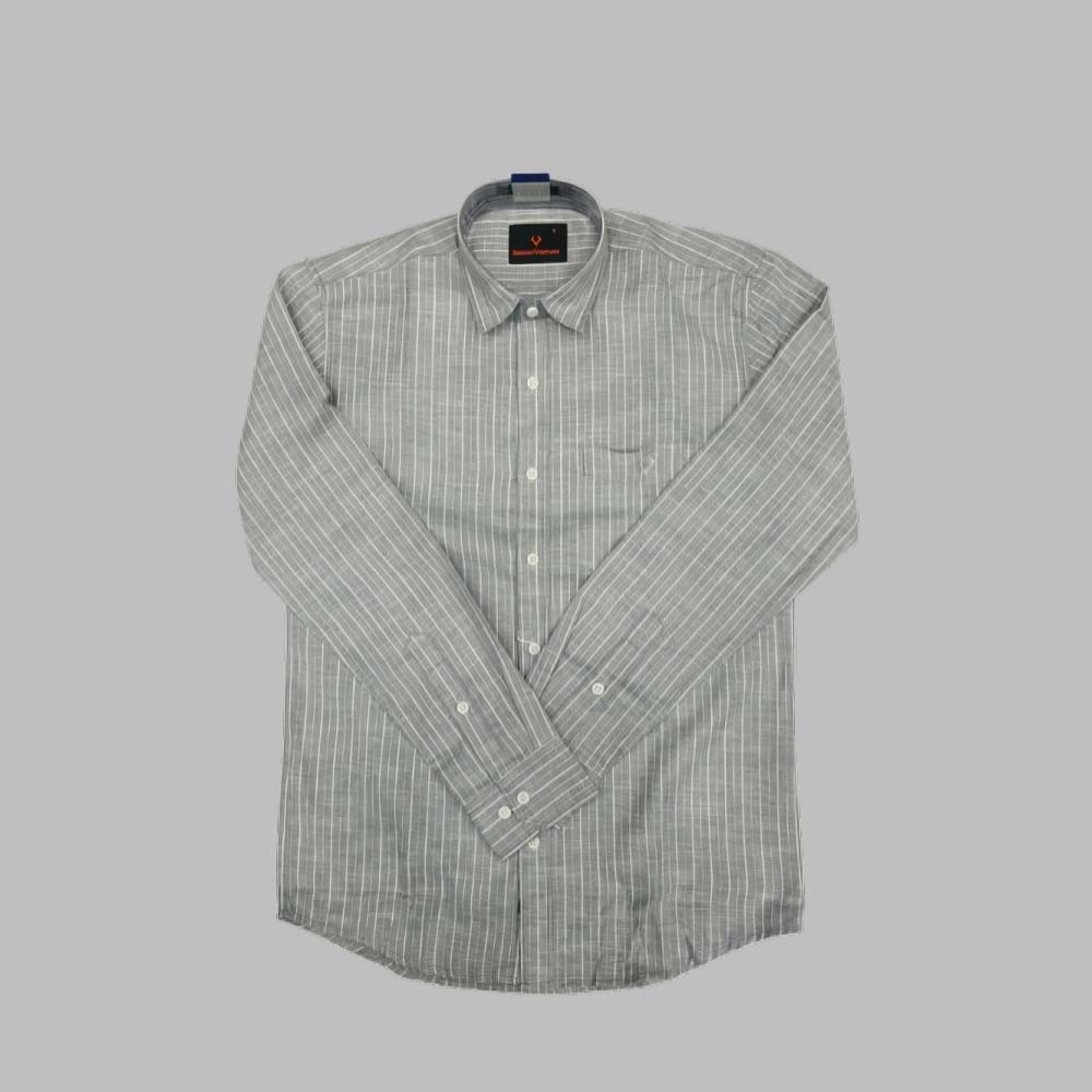 INDIAN VINTAGE :  Men’s Slim Fit Full Sleeve Striped Formal Shirt | Cotton Rich | Wonder Fabric | Formal Wear