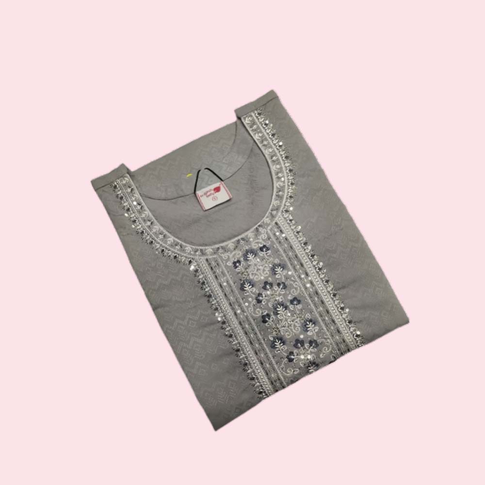 ENGLISH LADY :  Women’s Cotton Calf Length Printed Straight Round Neck Kurta