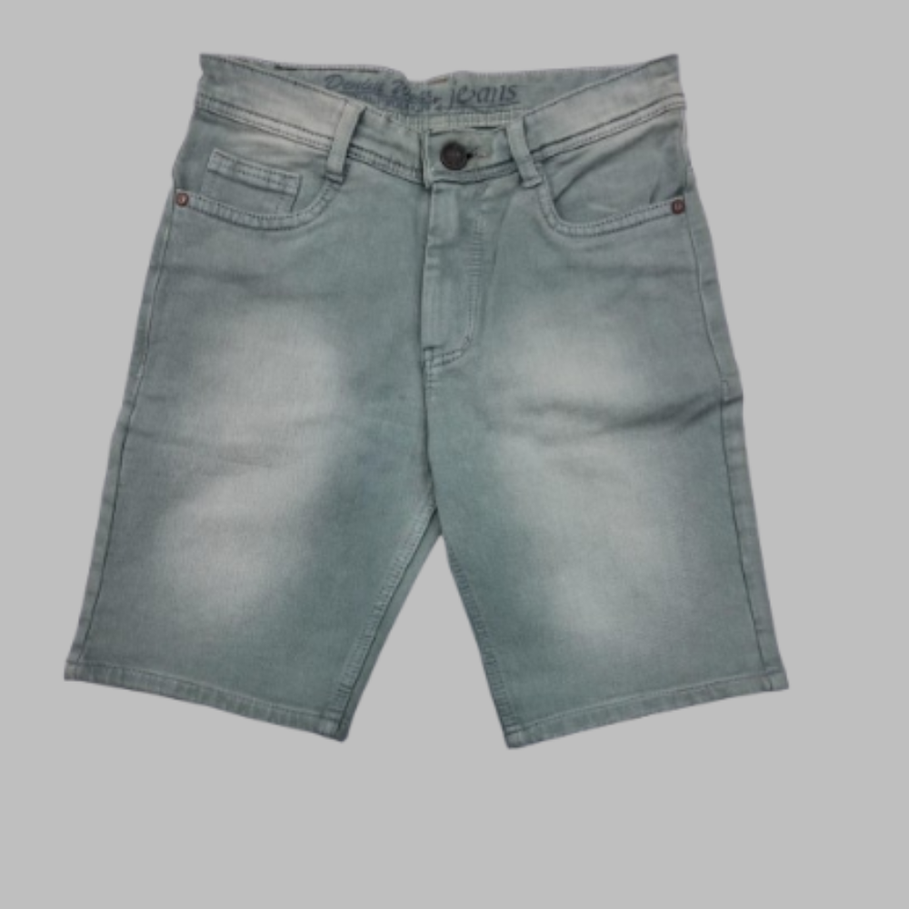 MOULTY : Men’s Jean’s Tone |  Shorts Solid Regular Fit for Casual Wear | Jean’s Blend Fabric | Stretchable | Buttoned | Mid-Rise Shorts Crafted with Comfort Fit & High Performance for Everyday Wear