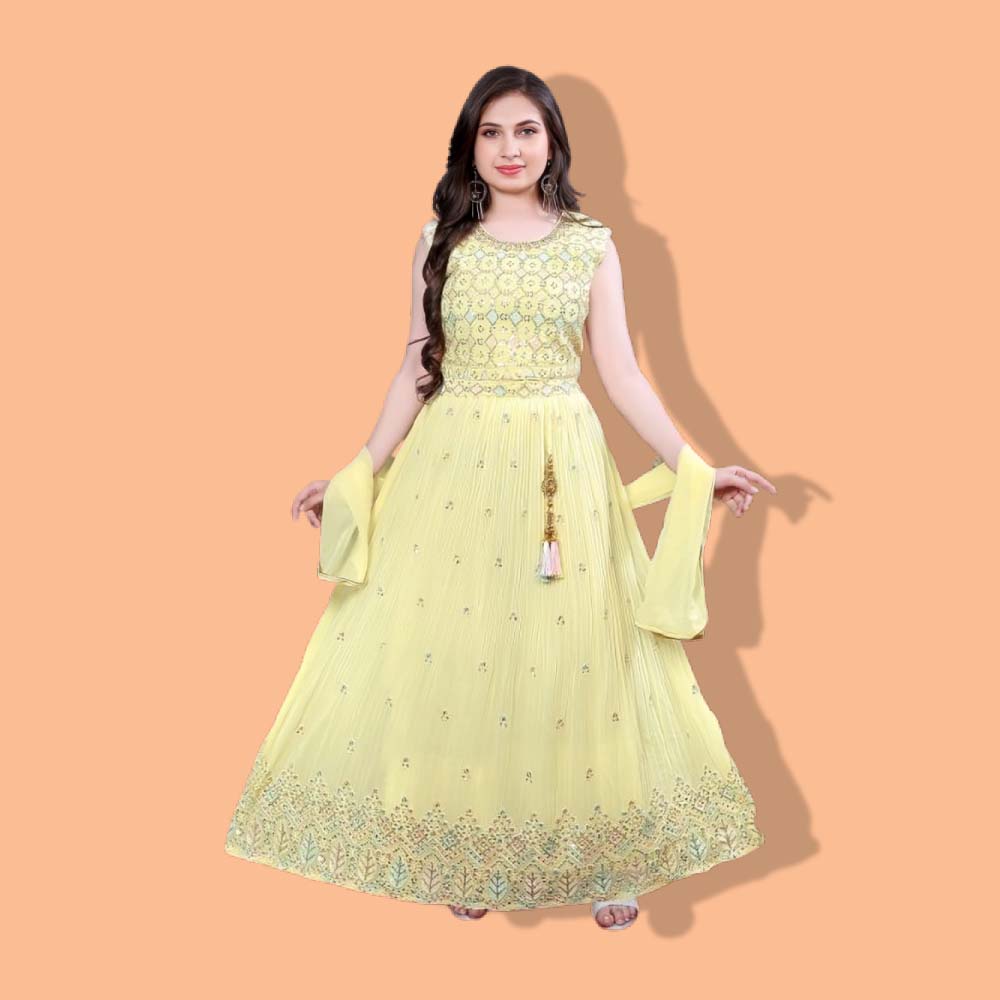 GUDIYA : Girls Floral Readymade Lehenga Choli Set