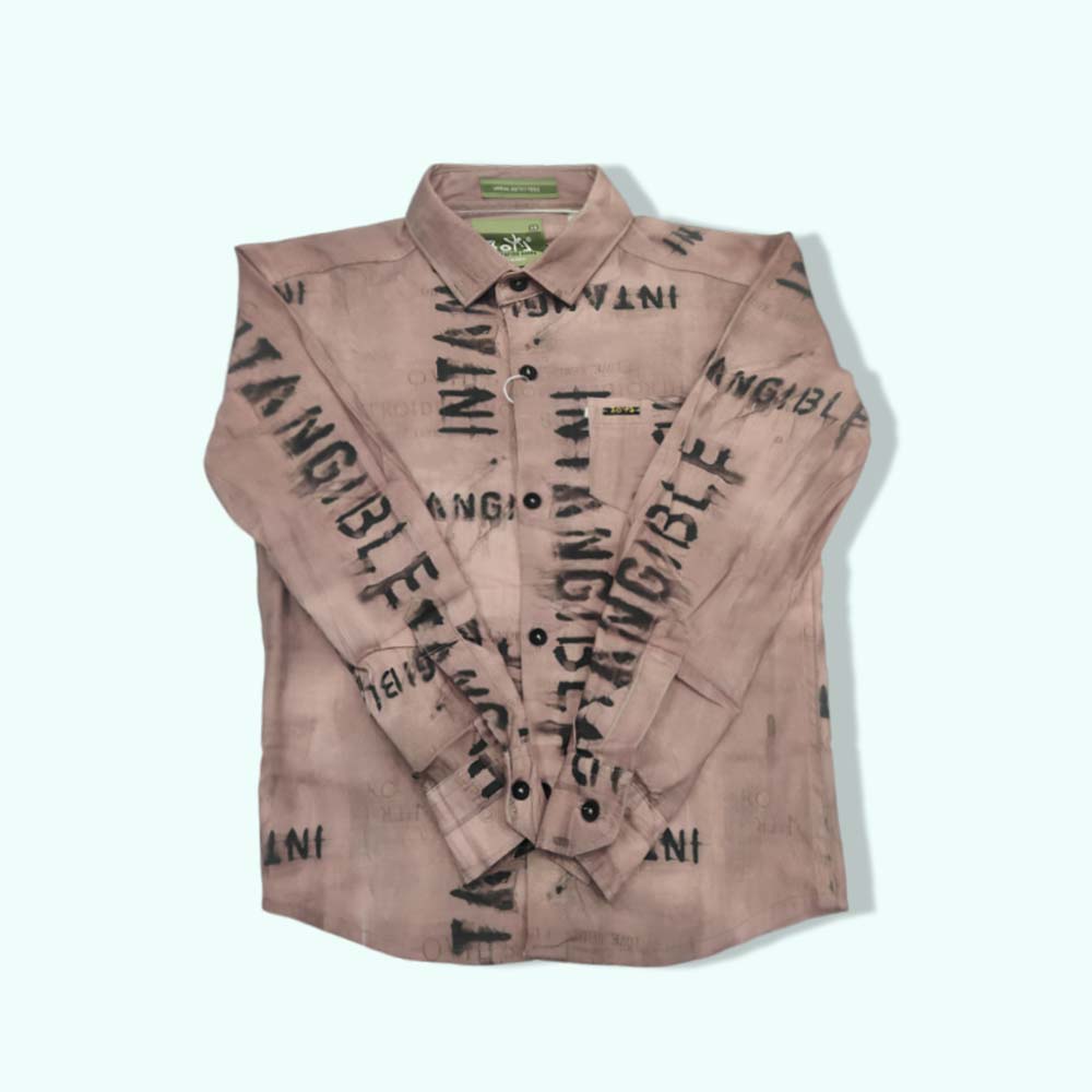 BLU-O :  Regular Fit Boys  Cotton Printed Full Sleeves Shirt