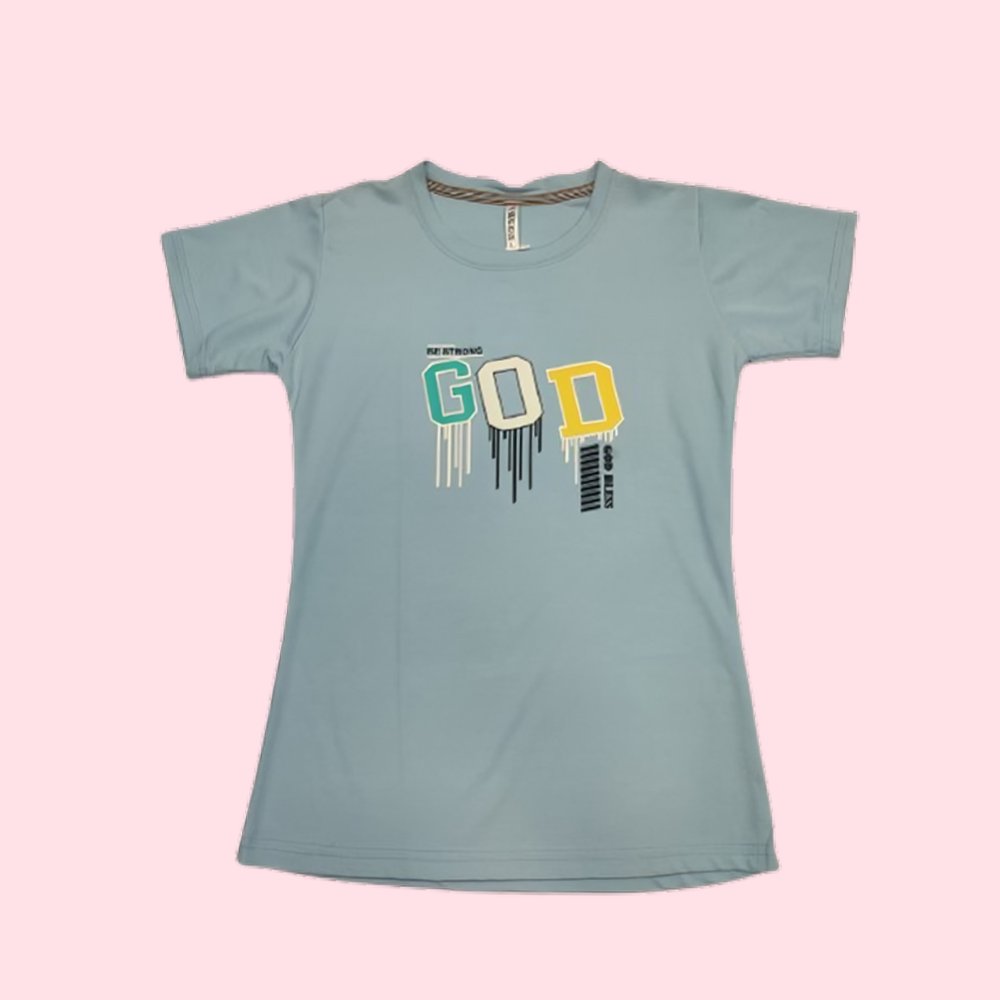 WOMENS : Print Round Neck Regular Fit T-Shirt