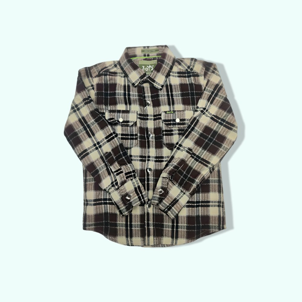 BLU-O : Striped Cotton Full Sleeve Casual Shirt for Boys with pocket