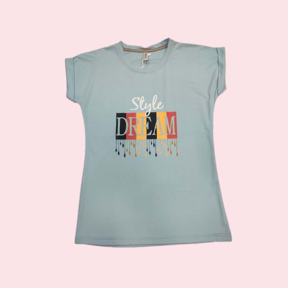 WOMENS : Printed Round Neck Regular Fit T-Shirt