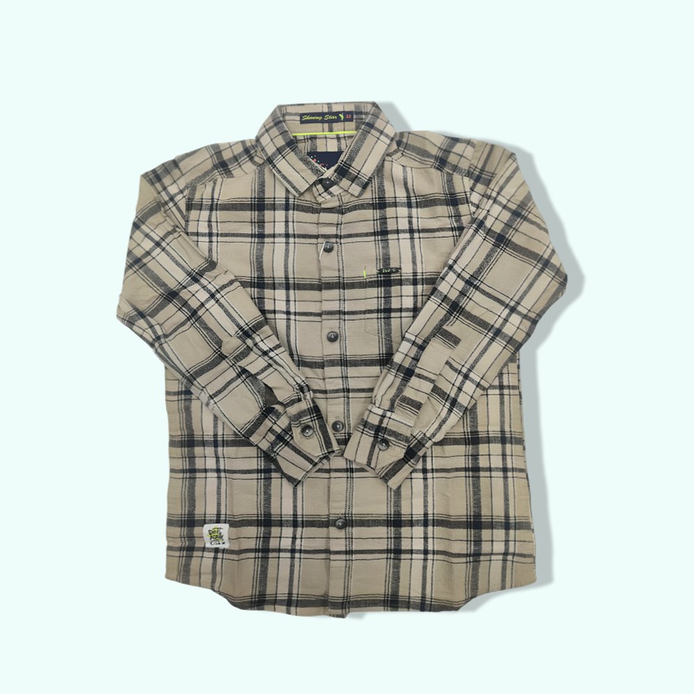 BLU-O : Striped Cotton Full Sleeve Casual Shirt for Boys with pocket