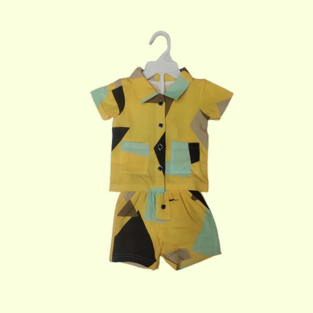 BOOM BABY :  Kids POP Corn Half Sleeve Shirt and Shorts Co-ords Set for Boys