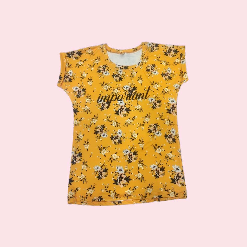 WOMENS :  Printed T Shirt Short Sleeve Comfortable Occasion Wear