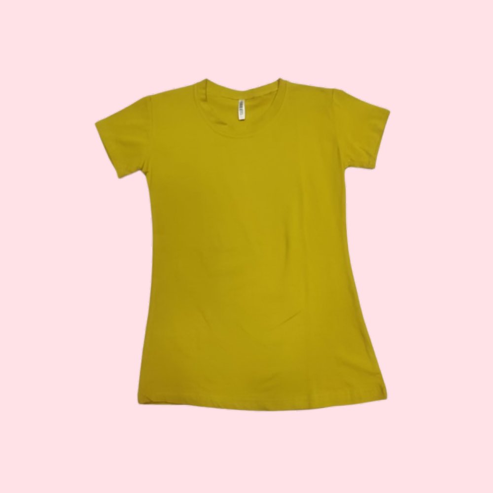 WOMENS :  Plain Round Neck Regular Fit T-Shirt