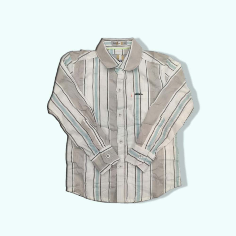 BLU-O : Striped Cotton Full Sleeve Casual Shirt for Boys with pocket l Cotton Casual Shirt for boys l Casual Wear shirts for Boys