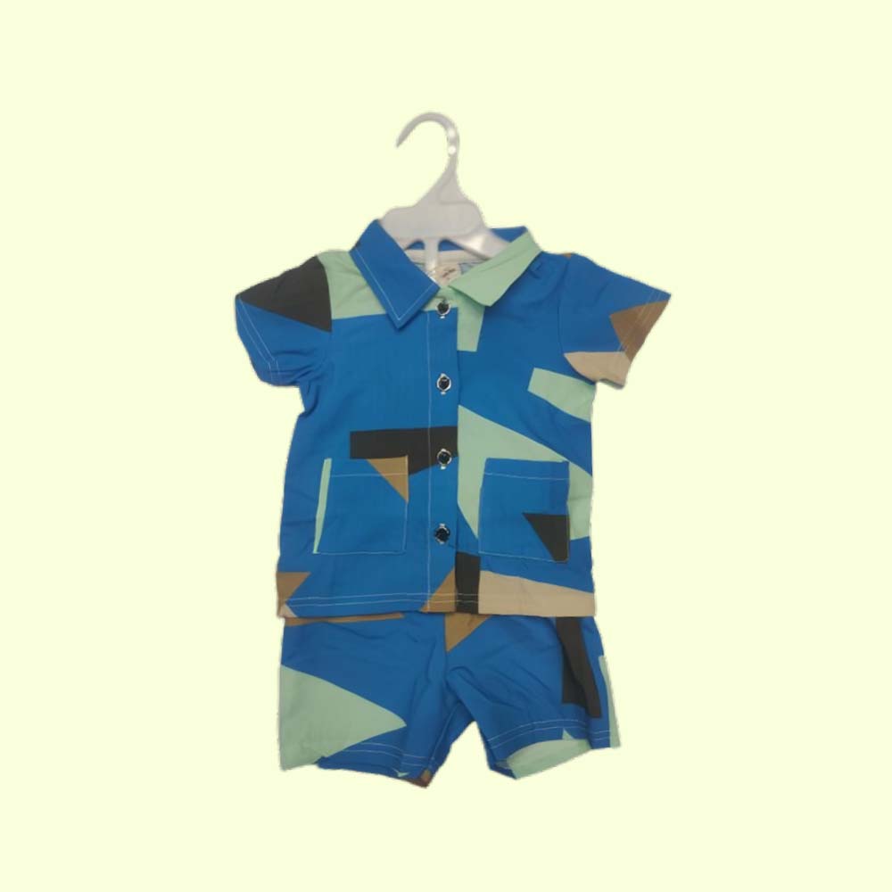 BOOM BABY :  Kids POP Corn Half Sleeve Shirt and Shorts Co-ords Set for Boys