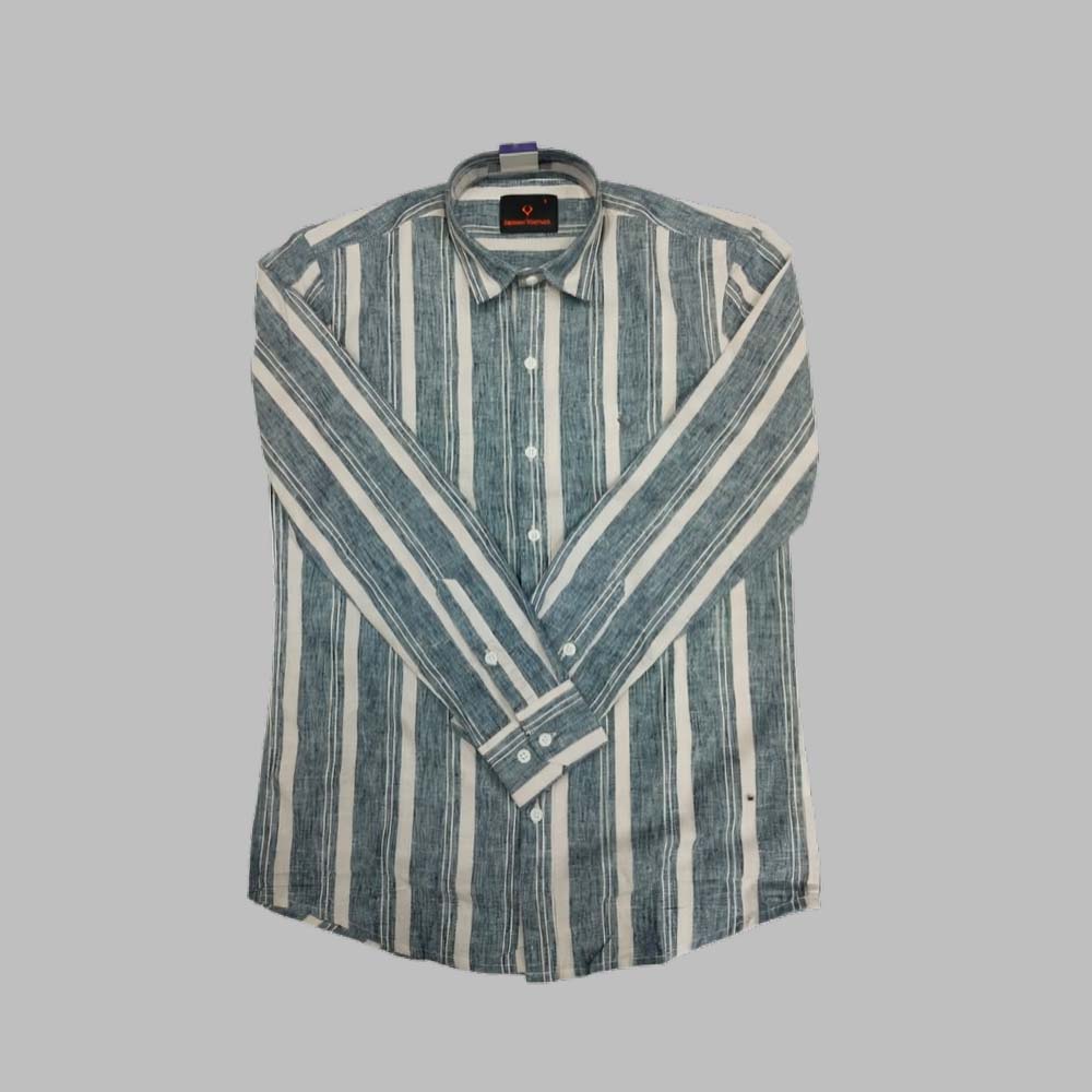 INDIAN VINTAGE |  Men’s Slim Fit Full Sleeve Striped Formal Shirt | Cotton Rich | Wonder Fabric | Casual Wear