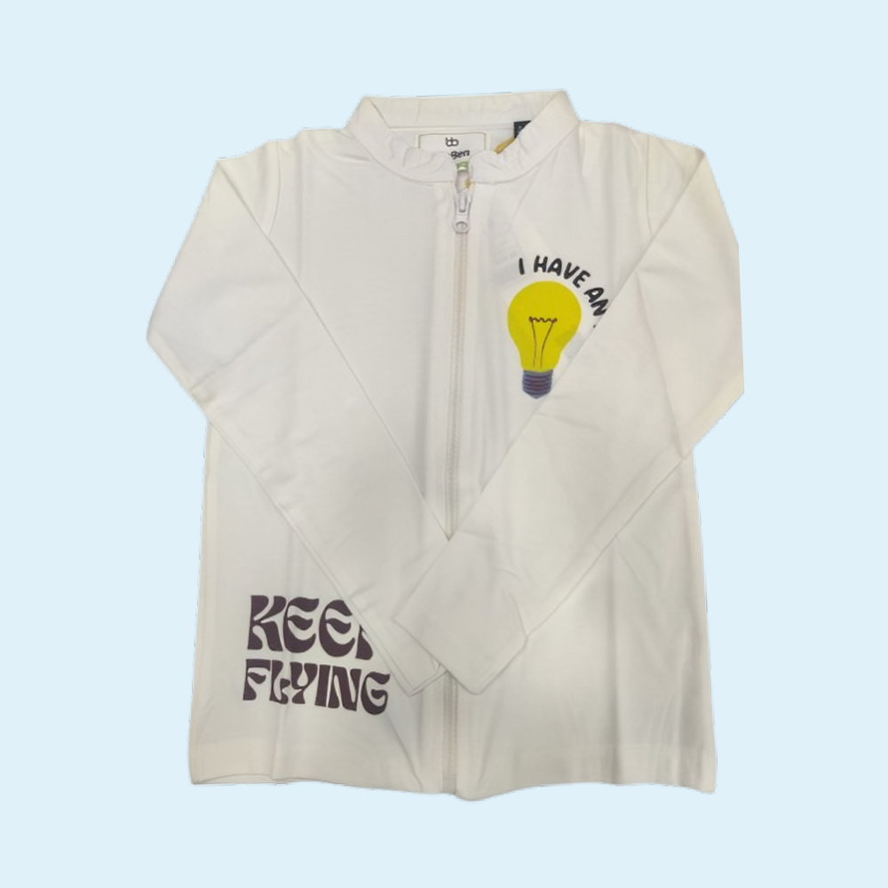 BIG BEN :  Boys Cotton Printed  Long Sleeve T-Shirt with Attached Jacket
