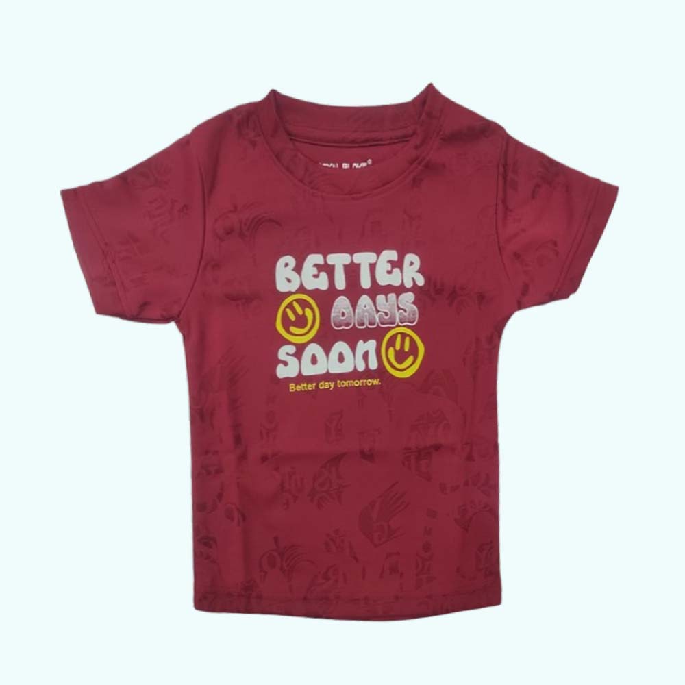 ROYAL BLOKE : Boy’s Lycra  Regular Fit T-Shirt