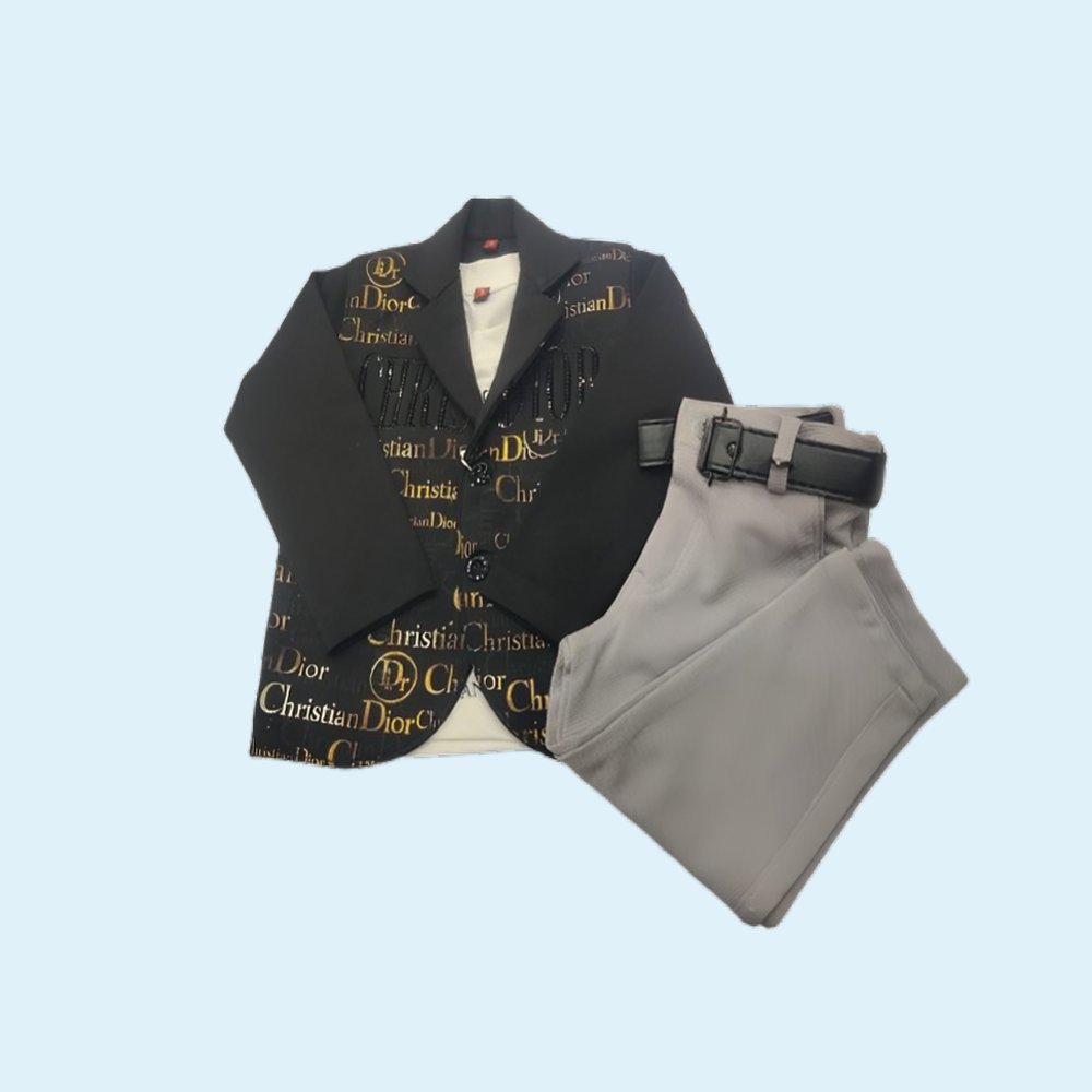 ROYAL :  T-Shirt and Matching Pants Set Ideal for Boys Festive & Party, Wedding Dress for Kids & Boys