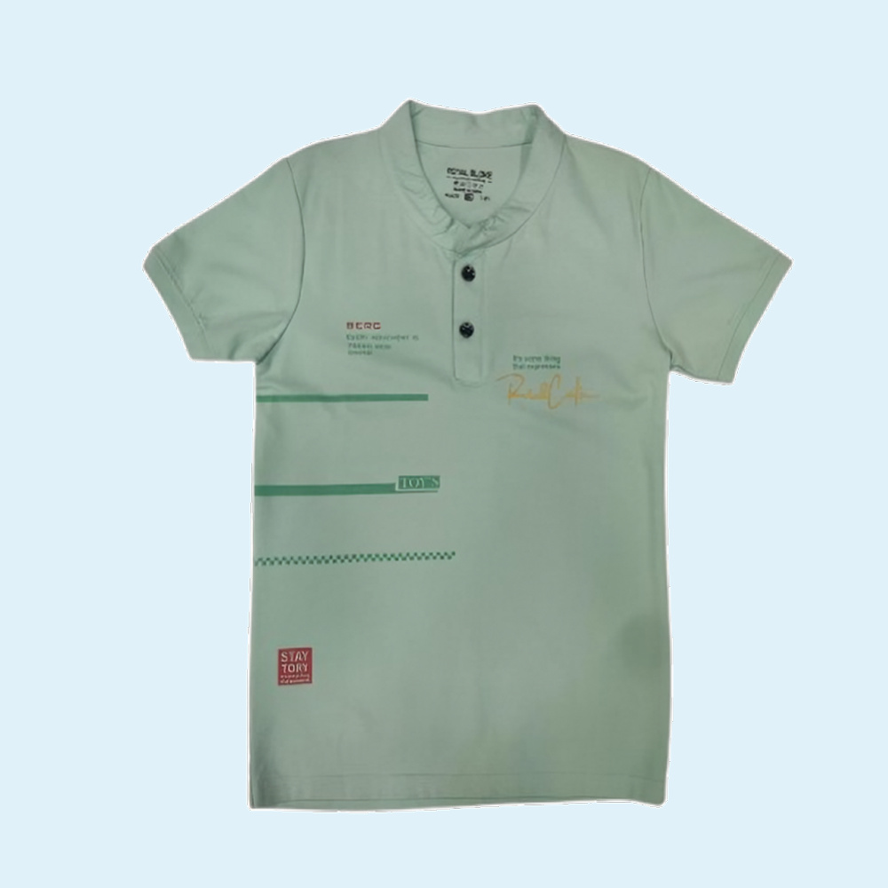 ROYAL BLOKE :  Body care Boys Chinese Collar Half Sleeves T shirt