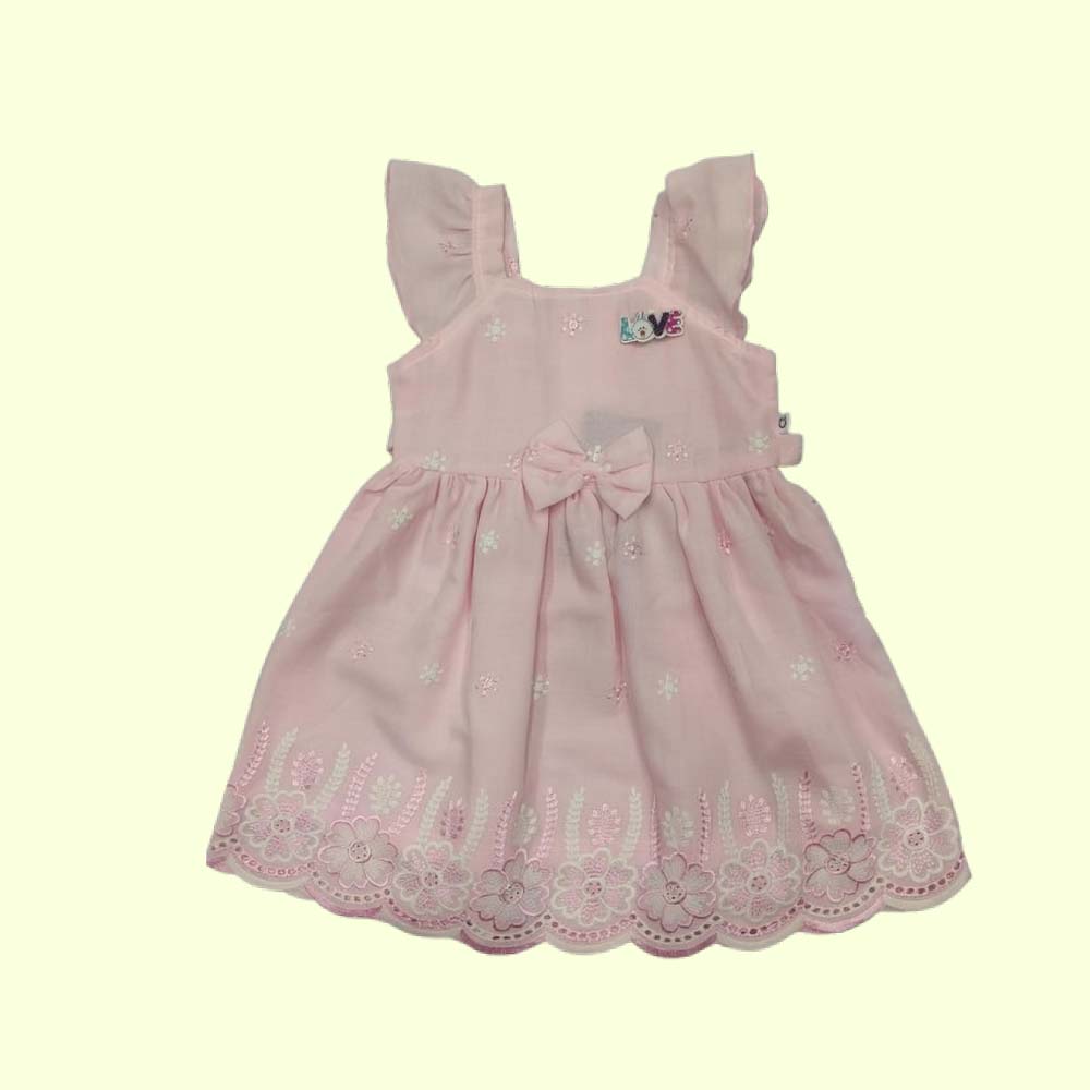 Baby-Girl’s Cotton A-Line Knee-Length Frock