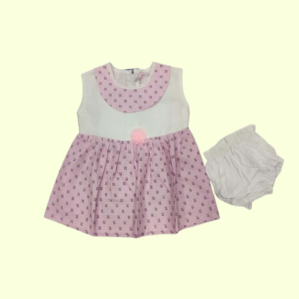 Girl’s Rayon Floral Printed Knee Length Frock Dress