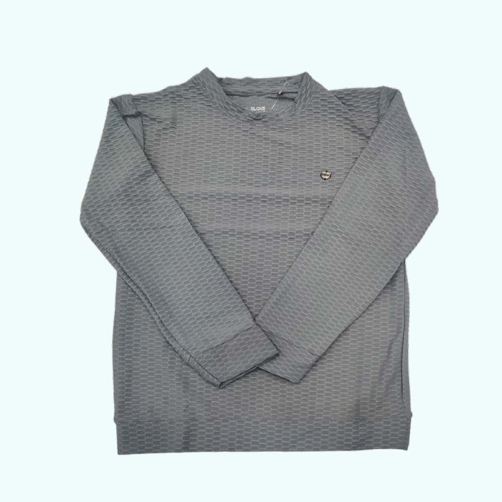 ROYAL BLOKE : Popcorn Full Sleeve Round Neck T-Shirts,