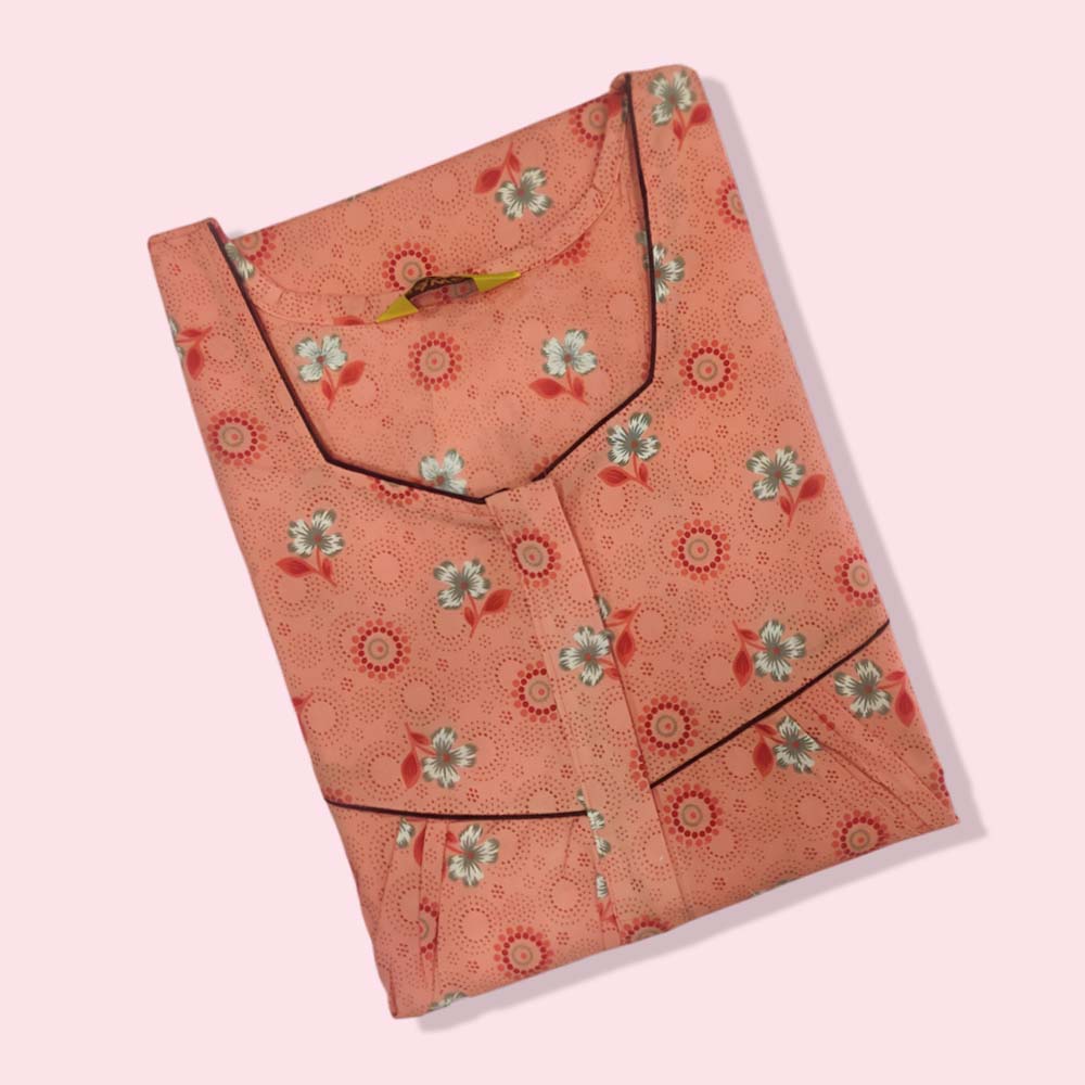 ASWATI :  Women’s Cotton Printed Length Nighty